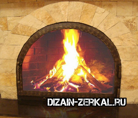 огнеупорное стекло в камине