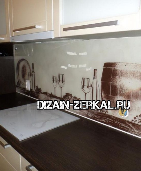 стеклянный фартук с рисунком